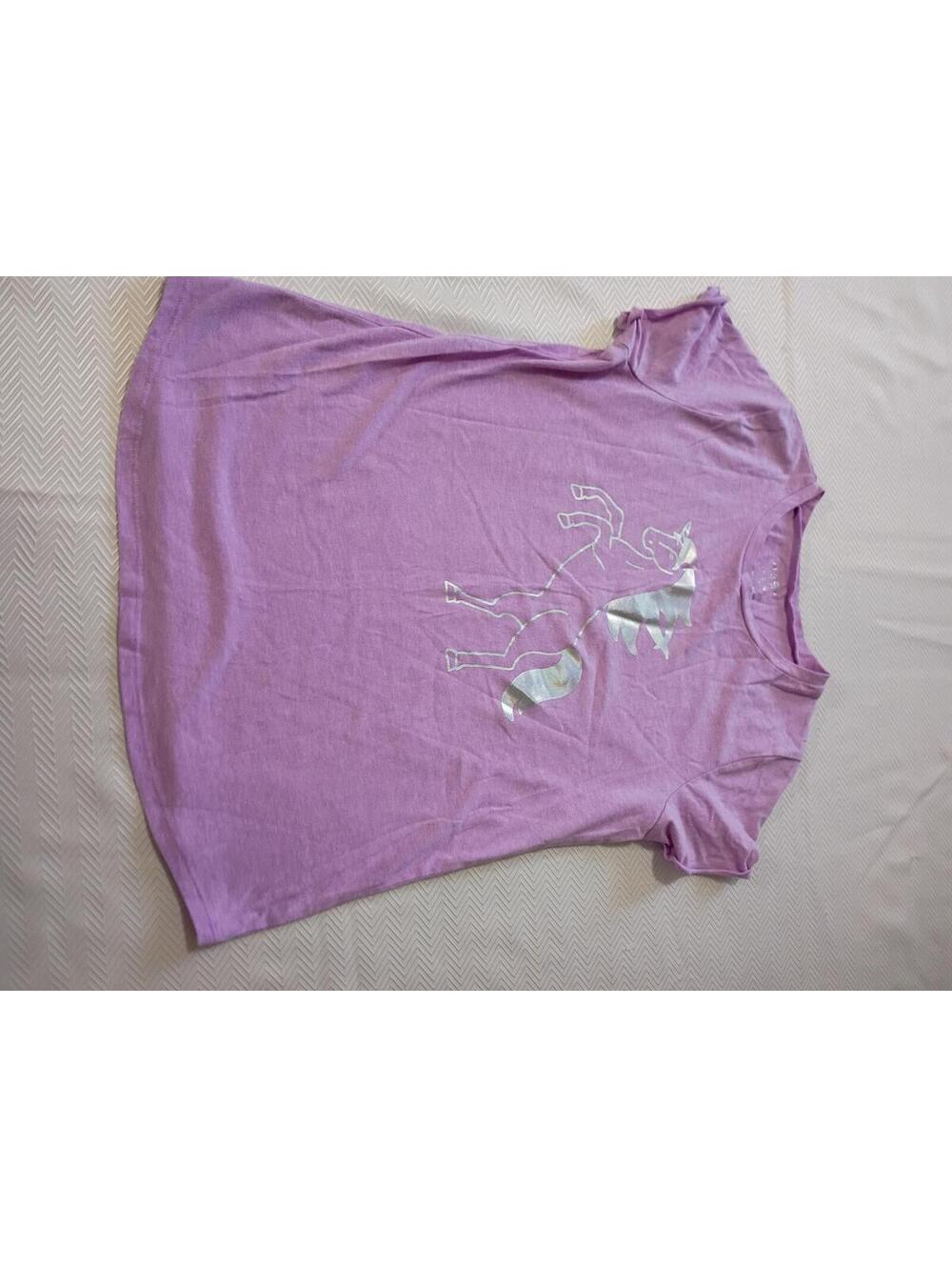 Arizona Jean Co. Plus Size Purple Unicorn Graphic T-Shirt L 14 1/2 - 16 1/2